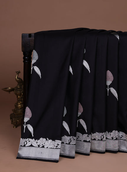 Black Banarasi Silk Saree
