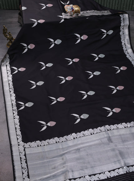 Black Banarasi Silk Saree