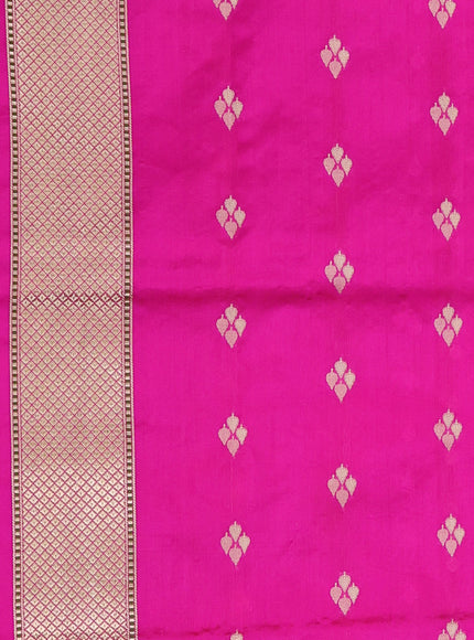 Orange-Pink Banarasi Kora Saree