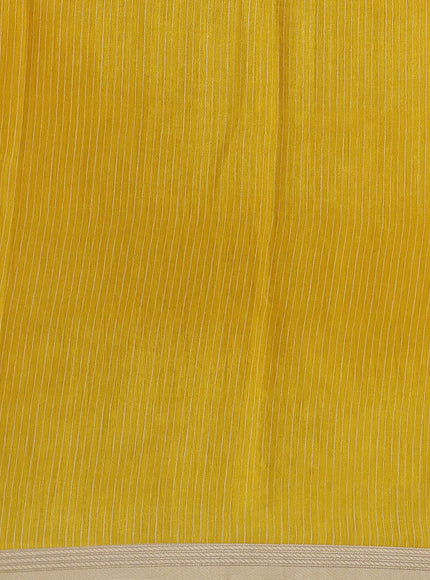 Yellow Tussar Silk Saree