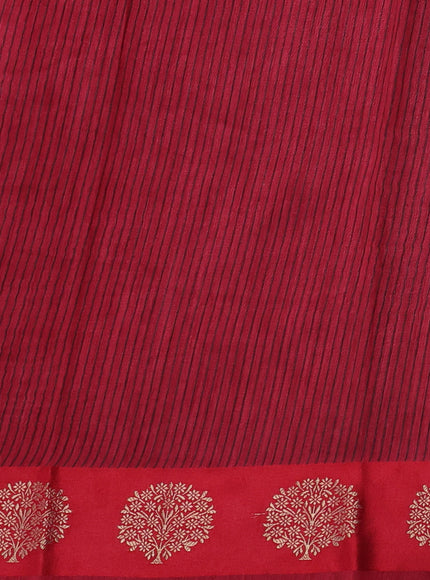 Brown-Red Tussar Silk Saree