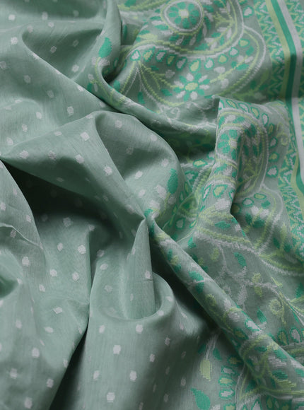 Pastel Green Banarasi Cotton Saree