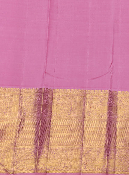Red-Pastel Pink Pure Kanchipuram Silk Saree