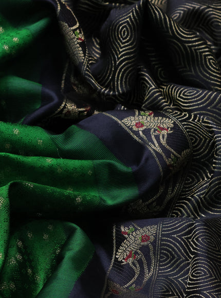 Green-Maroon Pure Kanchipuram Silk Saree