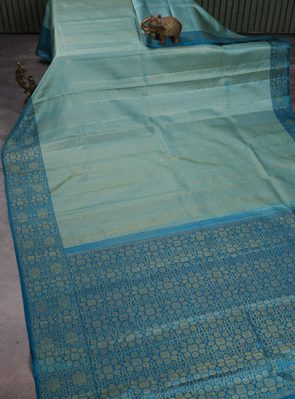 Pastel Blue-Cs Blue Pure Kanchipuram Silk Saree