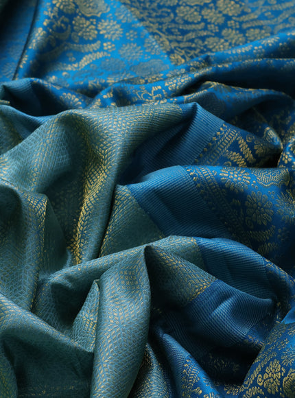 Pastel Blue-Cs Blue Pure Kanchipuram Silk Saree