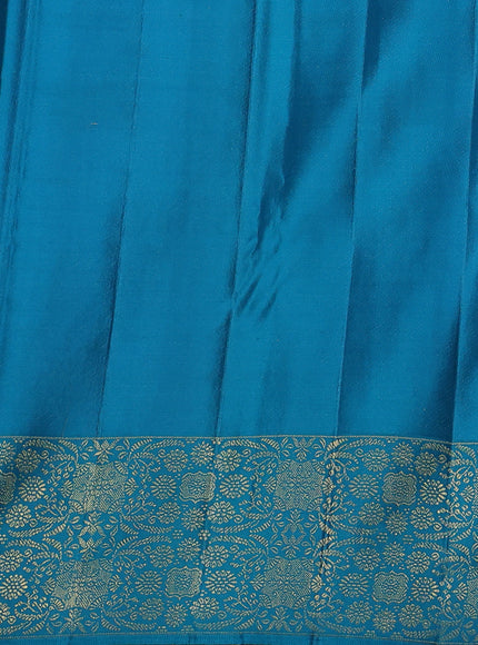 Pastel Blue-Cs Blue Pure Kanchipuram Silk Saree