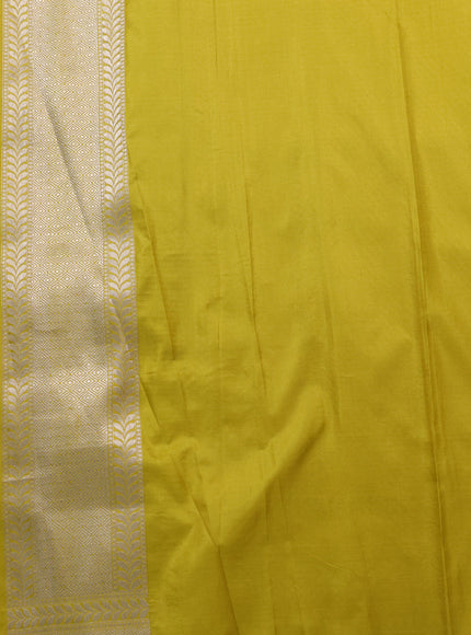 Yellow Banarasi Silk Saree