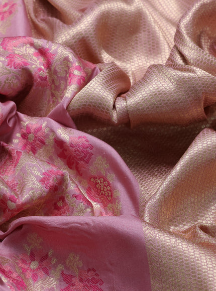 Mauve Pink Banarasi Silk Saree