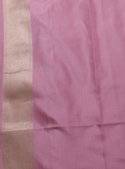 Mauve Pink Banarasi Silk Saree