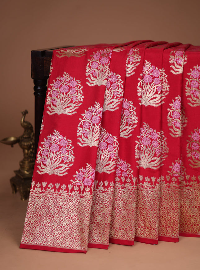 Red Banarasi Silk Saree
