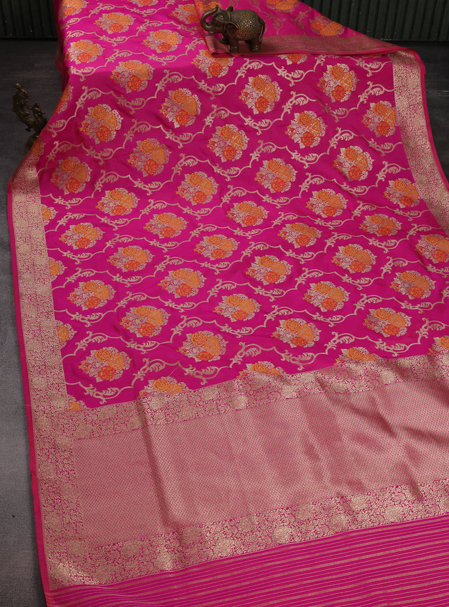 Pink Banarasi Silk Saree