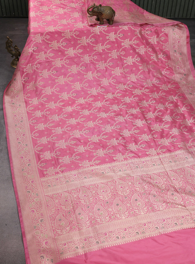 Light Pink Banarasi Silk Saree