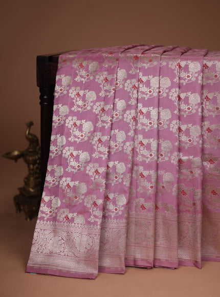 Pastel Pink Banarasi Silk Saree