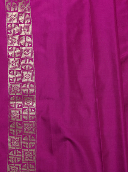 Magenta Pink Banarasi Silk Saree