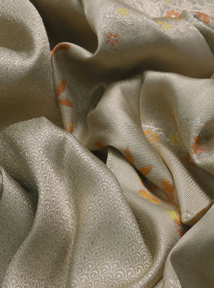 Beige Banarasi Silk Saree