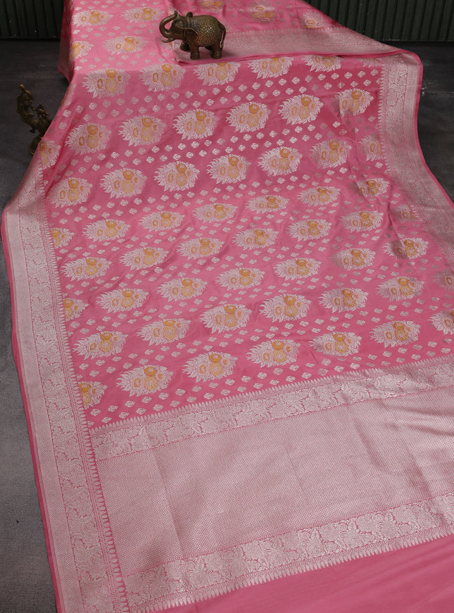 Light Pink Banarasi Silk Saree