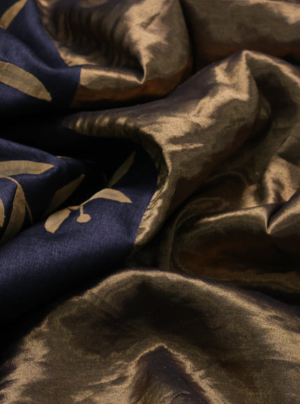 Black Tussar Silk Saree