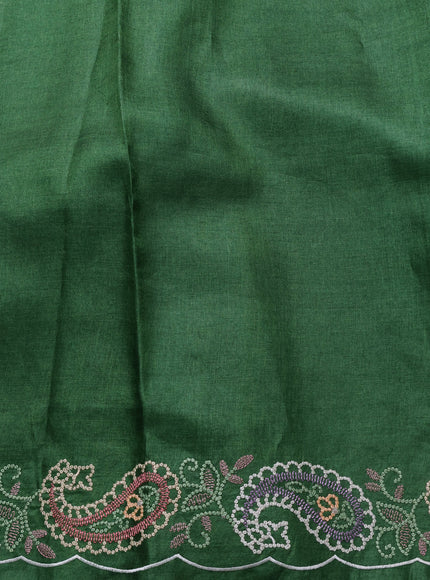 Green Tussar Silk Saree