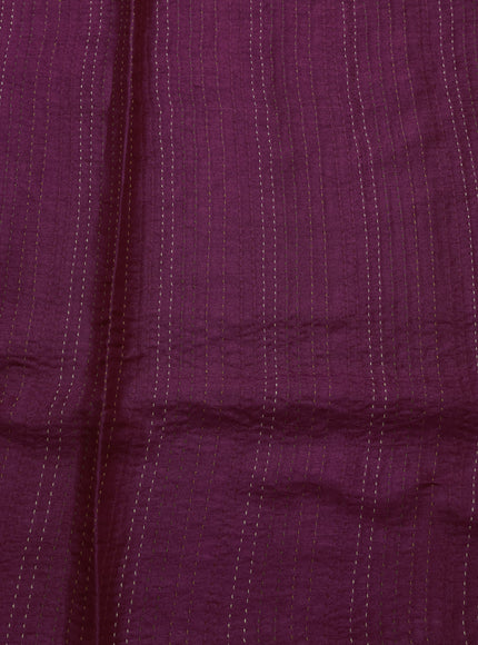 Dark Pink Tussar Silk Saree