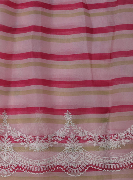 Baby Pink Organza Silk Saree