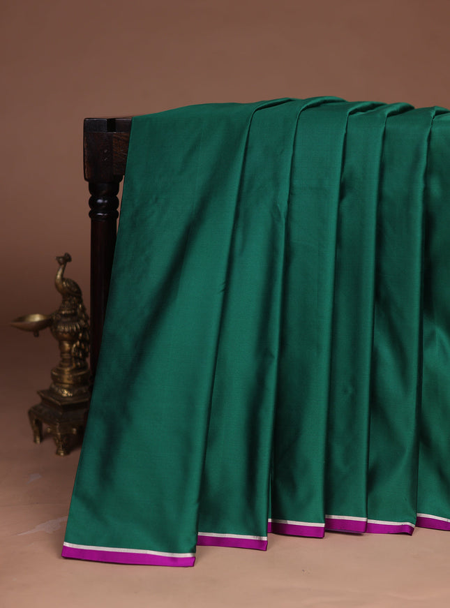 Green - Purple Banarasi Mushru Silk Saree