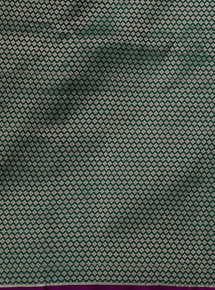 Green - Purple Banarasi Mushru Silk Saree