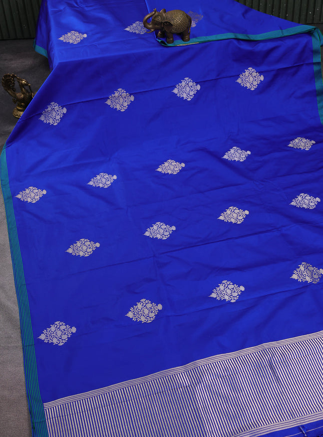 Royal Blue Banarasi Mushru Silk Saree