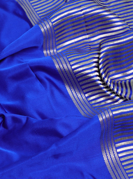 Royal Blue Banarasi Mushru Silk Saree