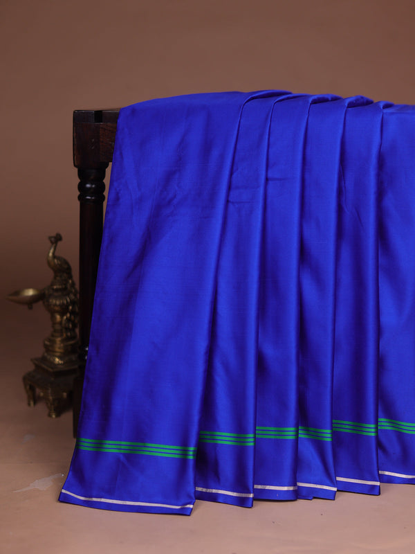 Royal Blue Banarasi Mushru Silk Saree