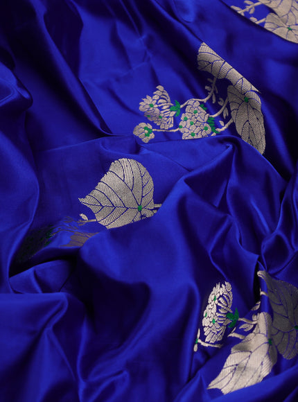 Royal Blue Banarasi Mushru Silk Saree