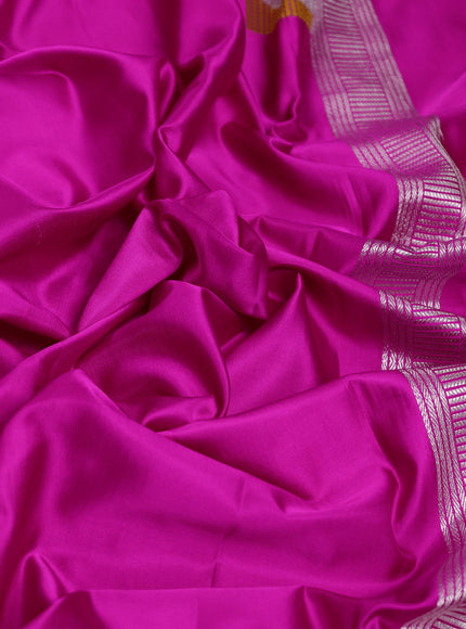 Pink Banarasi Mushru Silk Saree