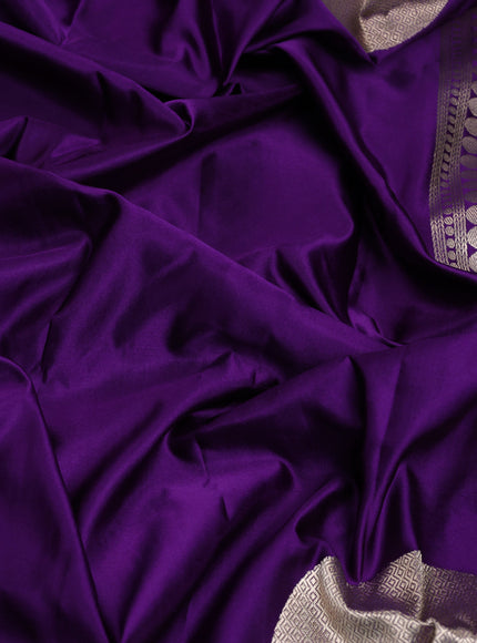 Purple - Pink Banarasi Mushru Silk Saree