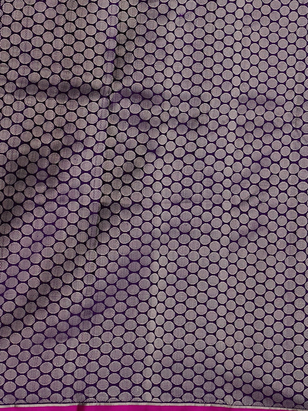 Purple - Pink Banarasi Mushru Silk Saree