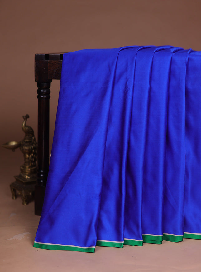 Royal Blue - Green Banarasi Mushru Silk Saree