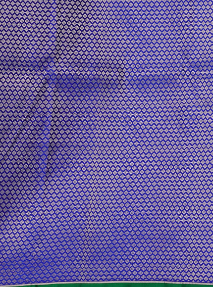 Royal Blue - Green Banarasi Mushru Silk Saree
