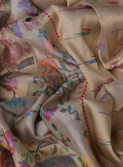 Off White Banarasi Tissue Silk Saree