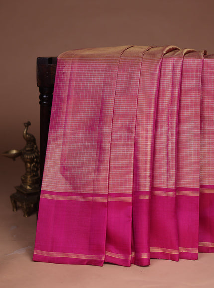 Magenta Pink Kanchipuram Silk Saree