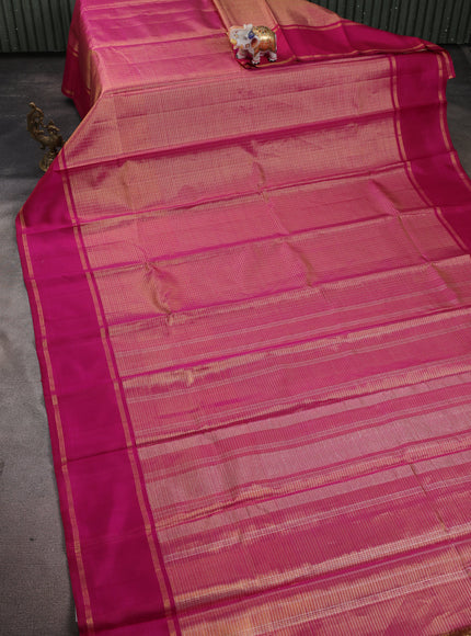 Magenta Pink Kanchipuram Silk Saree