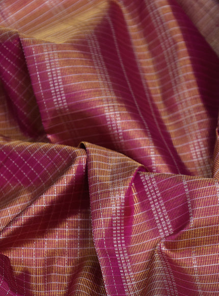 Golden Purple - Purple Kanchipuram Tissue Silk Saree