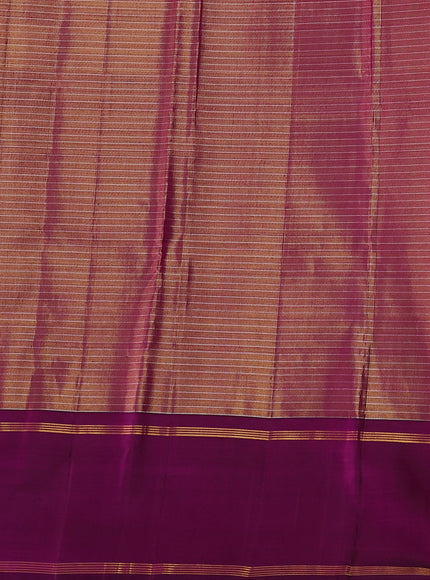 Golden Purple - Purple Kanchipuram Tissue Silk Saree