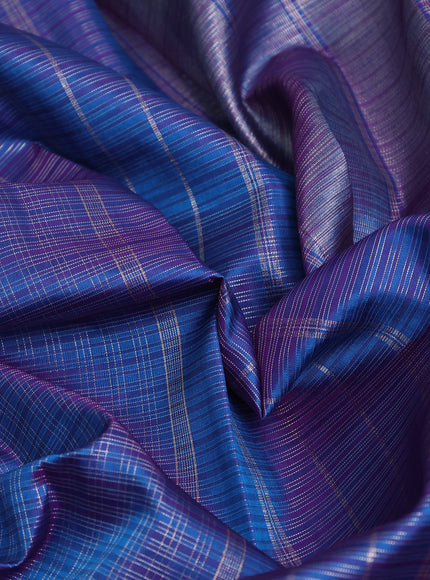 Bluish Purple Kanchipuram Silk Saree