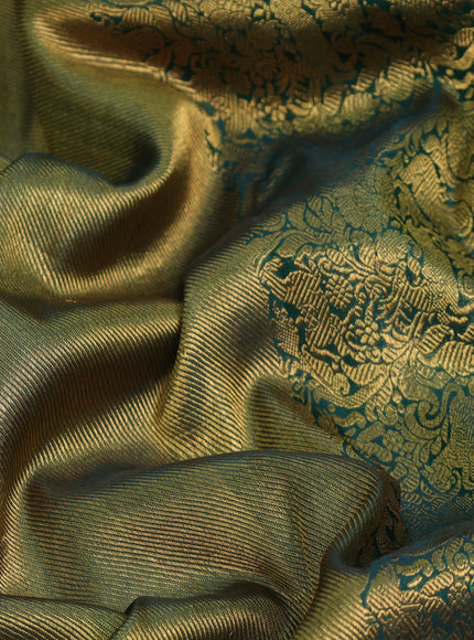 Bottle Green Kanchipuram Silk Saree