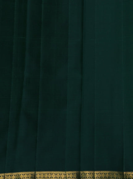 Bottle Green Kanchipuram Silk Saree