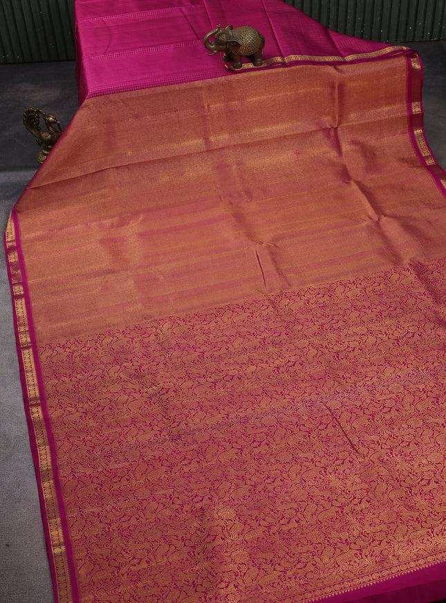 Magenta Pink Kanchipuram Silk Saree