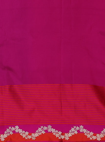 Deep Jamun-Pink Banarasi Tussar Silk Saree