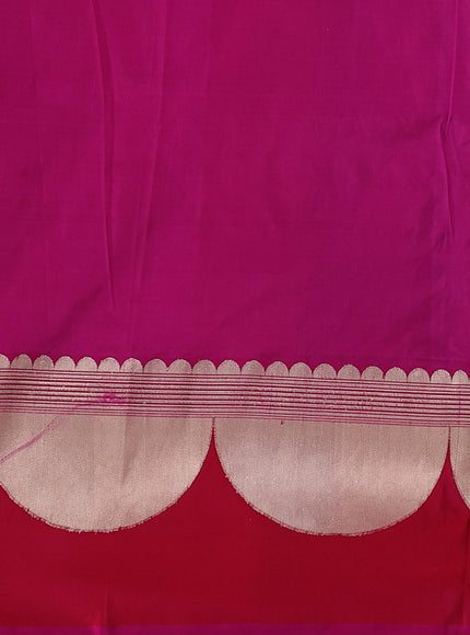 Green-Pink Banarasi Tussar Silk Saree
