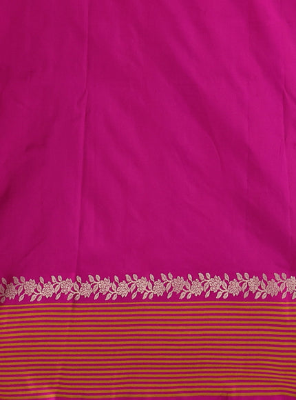Blue-Pink Banarasi Tussar Silk Saree