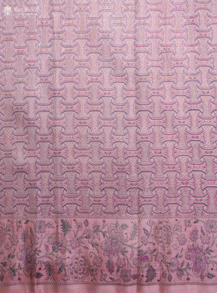 Mild Peach Kanchipuram Silk Saree