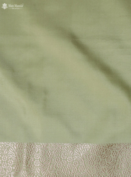 Multi Colour - Mild Pista Green Rangkat Banarasi Kadwa Silk Saree